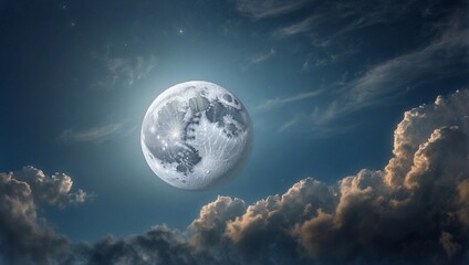 moon over the earth