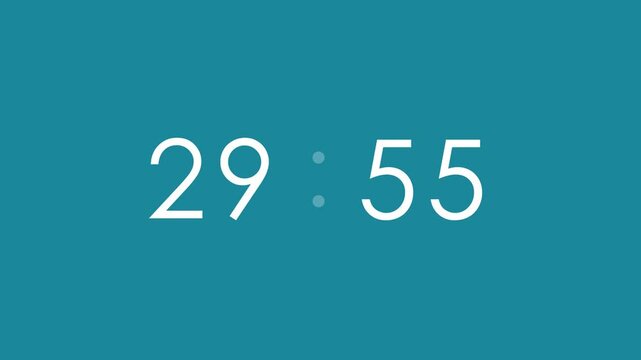 30 minute countdown. 30 Minute Clock countdown animation Timer Countdown. Countdown 30 minutes. 4K UHD
