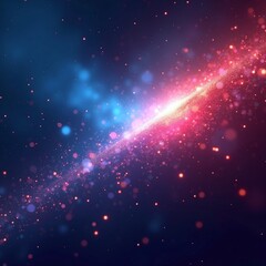 Fototapeta premium Radiant burst of colorful lights and particles creating a dynamic, glowing effect.