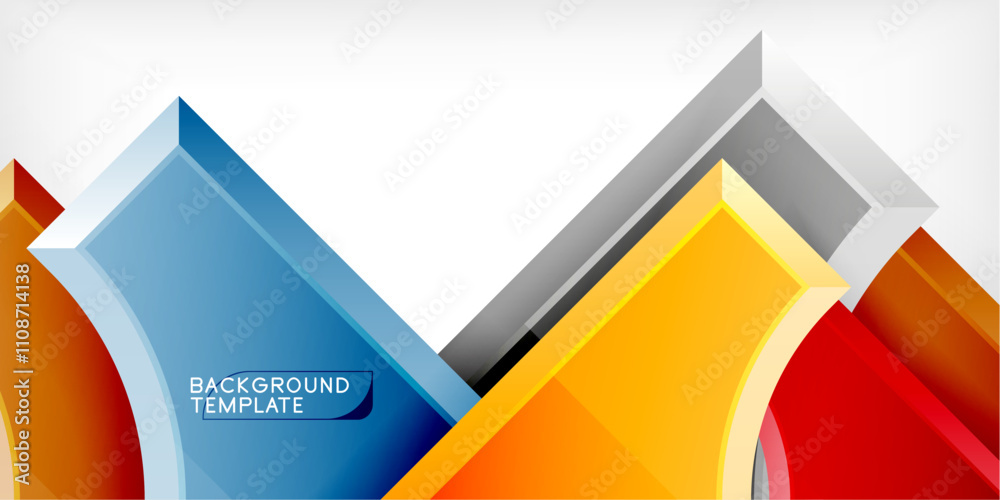 Aufkleber Geometric design abstract background - circles and triangles