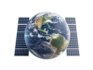 Earth with global grid, visualizing interconnected systems, data flow, and communication networks