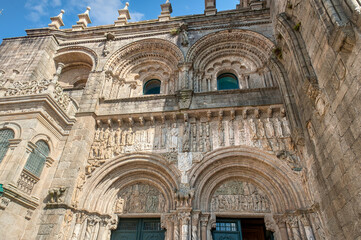 Fototapeta premium Santiago de Compostela is the capital of the Galicia region in northwestern Spain. It is known as the culmination of the Camino de Santiago pilgrimage route.