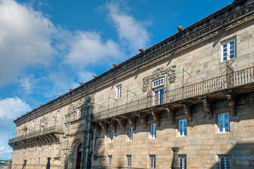 Fototapeta premium Santiago de Compostela is the capital of the Galicia region in northwestern Spain. It is known as the culmination of the Camino de Santiago pilgrimage route.