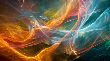 Obraz premium Abstract swirling luminous energy waves flow