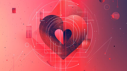 Obraz premium red heart background 