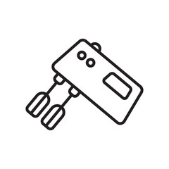 Electric eggbeater icon with two node for mixing or baking appliance