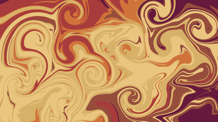 Obraz premium Abstract Swirl Pattern Wallpaper in Warm and Cool Tones
