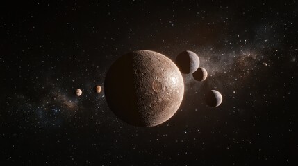 Fototapeta premium depiction of celestial bodies in space