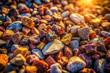 Obraz premium Gravel Texture Background, Stone Road Surface, Gray Rock Pebbles, Rough Gravel Wallpaper, Abstract Gravel Image, Nature Texture Photography