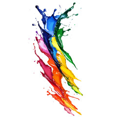  dynamic display of vibrant colorful paint splashes