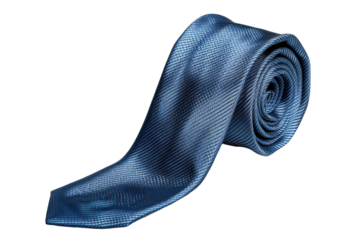 Elegant blue necktie displayed on a white background highlighting its texture and design perfect for formal occasions