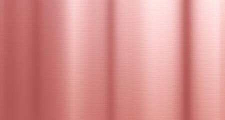 Panoramic background pink gold steel metal texture, copy space for product or text, 3d render