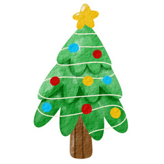 งาPainting of pine trees at Christmasนศิลปะที่ไม่มีชื่อ