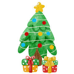 งาPainting of pine trees at Christmasนศิลปะที่ไม่มีชื่อ