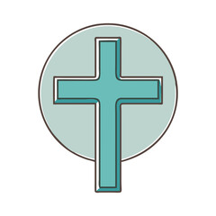 Fototapeta premium cross vector icon, christmas vector illustration - simple illustration of across, symbolizing holiday celebrations and festive spirit. christmas flat illustration.