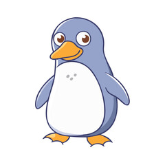 Obraz premium penguin vector icon, christmas vector illustration - simple illustration of apenguin, symbolizing holiday celebrations and festive spirit. christmas flat illustration.