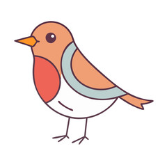 robinbird vector icon, christmas vector illustration - simple illustration of arobinbird, symbolizing holiday celebrations and festive spirit. christmas flat illustration.