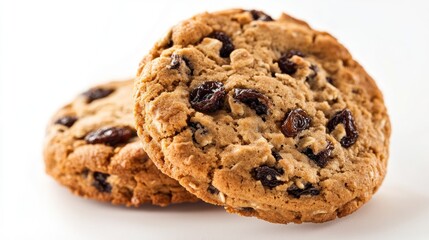 Close-up of Oatmeal Raisin Cookies