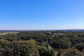 二ノ宮山からの眺望（埼玉県滑川町）