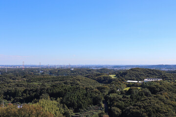 Fototapeta premium 二ノ宮山からの眺望（埼玉県滑川町）