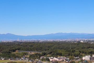 二ノ宮山からの眺望（埼玉県滑川町）