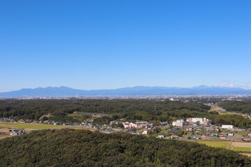 Fototapeta premium 二ノ宮山からの眺望（埼玉県滑川町）
