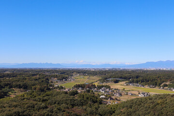 Fototapeta premium 二ノ宮山からの眺望（埼玉県滑川町）