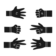 Obraz premium hands form rock, scissors, paper