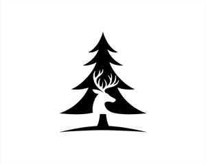 Fototapeta premium christmas tree icon 