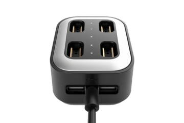 Multiple USB charging hub for efficient device charging at home or office, ideal for managing multiple gadgets