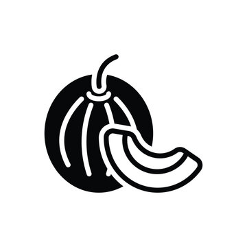 recommend clip art: Black solid icon for melon
