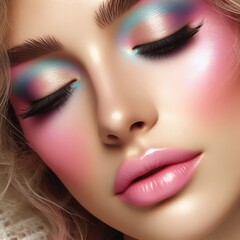 106 Pastel Dream Soft pastel colors across the eyes cheeks and l