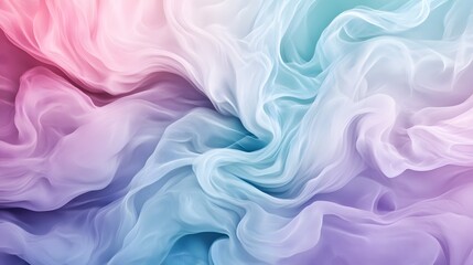 Fototapeta premium Pastel Draped Fabric Swirls Softly Flowing