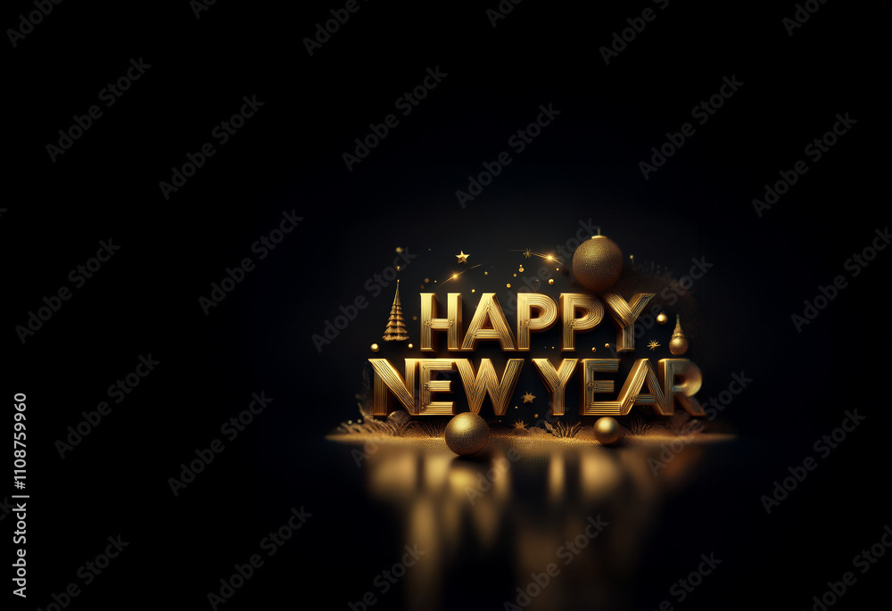 Poster elegant 3d gold 