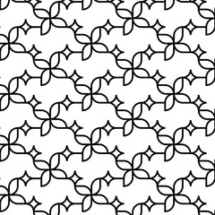 Fototapeta premium Pattern vector seamless abstract and swatches oriental line texture on white background wallpaper geometric diagonal fabric waves set of design elemen