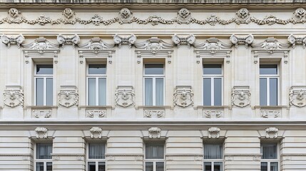 Fototapeta premium International court facade with grand architecture and flagpoles, symbolizing justice and global cooperation in resolving disputes.