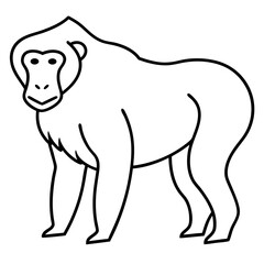 illustration of cartoon baboon