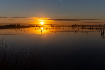Obraz premium Hochmoor bei Sonnenaufgang.