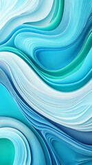 Fototapeta premium Abstract waves in various shades of blue, creating a serene and calming visual effect.