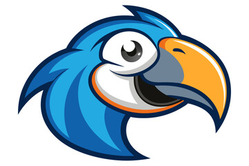 Fototapeta premium illustration of a parrot head 