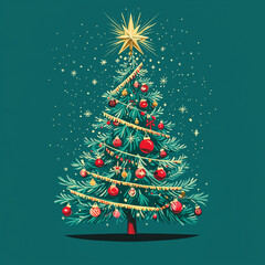 The illustration of Christmas tree 