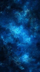 Fototapeta premium A stunning cosmic scene featuring deep blue and aqua tones swirling in a starry expanse, evoking wonder and mystery.