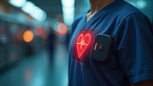 Wearable defibrillator with a vivid heart notification system, enhancing emergency response