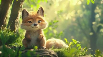 A voice actor creates a lovable animal character's voice, using soft, playful tones and sounds to make the character endearing