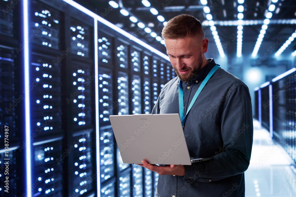 Aufkleber Data Center Cloud Computer Management