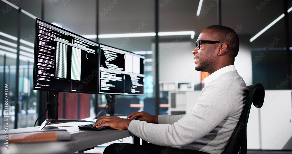 Aufkleber Web Developer Coding On Computer