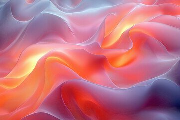 Obraz premium Fluid patterns of vibrant colors swirl in a dreamlike dance of light and shadow. Generative AI