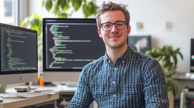 An application developer creates software for various platforms, using programming languages such as Java, Python