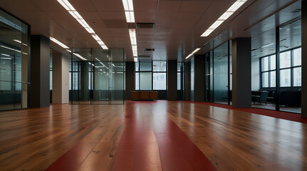 corridor in the office. Genrative.ai 