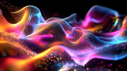 Obraz premium Abstract Colorful Waves of Light and Energy